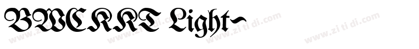 BWCKKT Light字体转换 BWCKKT Light字体转换